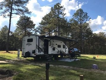 Campsite with horses